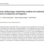 Feeling special, feeling happy: Authenticity mediates the relationship between sense of uniqueness and happiness