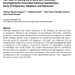 The Power of Sharing Joy in Same-sex Friendships: Investigating the Association between Capitalization, Sense of Uniqueness, Happiness and Depression